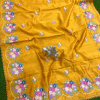 Buliyan Silk Saree with Buliyan Stitch - YELLOW