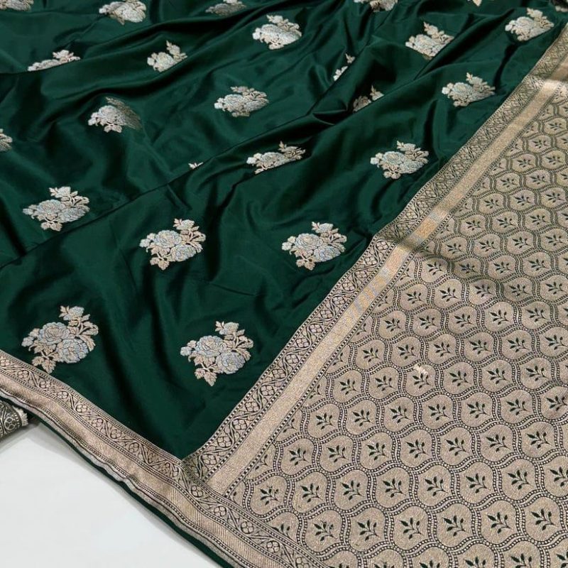 Banarasi  Mashru Silk Saree [Green]