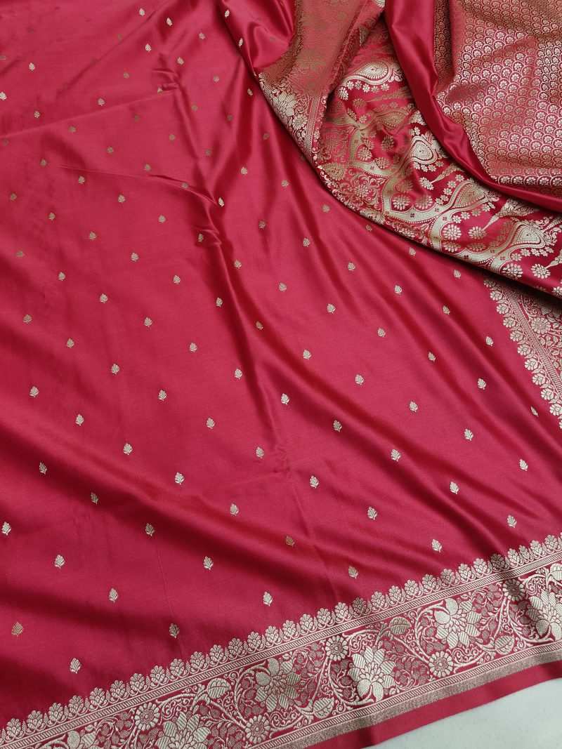 Banarasi  Mashru Silk Saree [Pink]