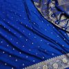 Banarasi  Mashru Silk Saree [Blue]