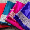 Banarasi  Mashru Silk Saree [Blue]