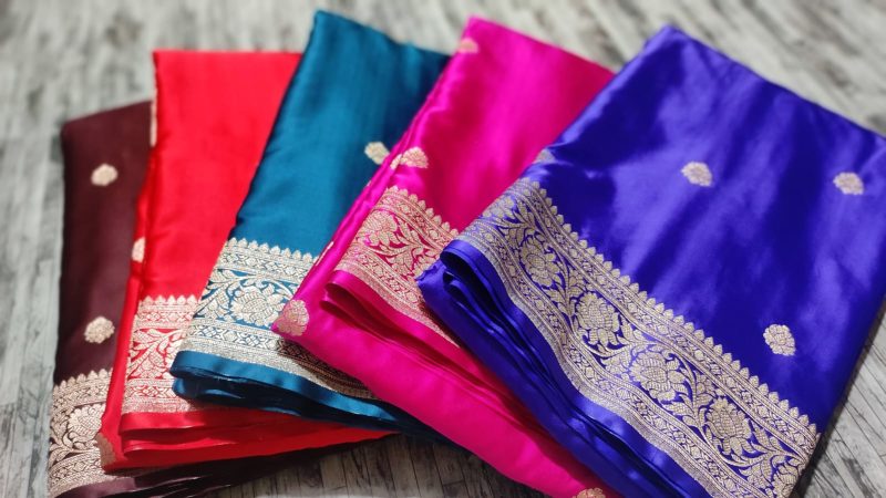 Banarasi  Mashru Silk Saree [Blue]