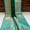 Banarasi Pure Katan Silk Saree [ Bottle Green and Light Green]