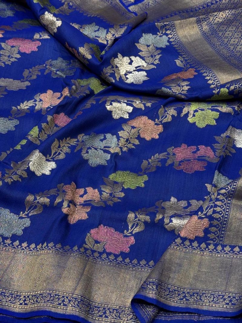 Pure Banarasi Chinya Katan silk Saree