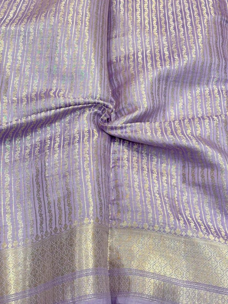 Pure Banarasi  Chiniya Katan Silk Saree [Lilac]