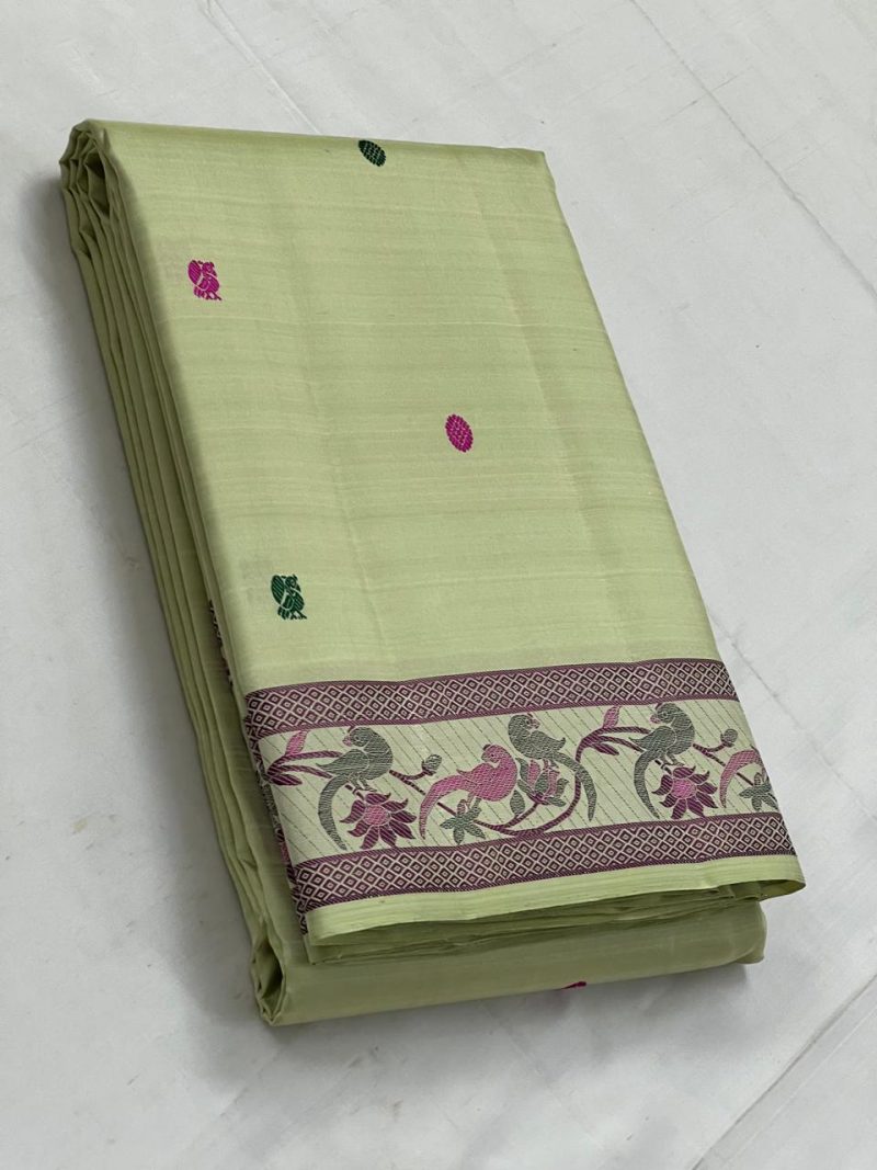 Pure Green Kanchipuram Silk Saree